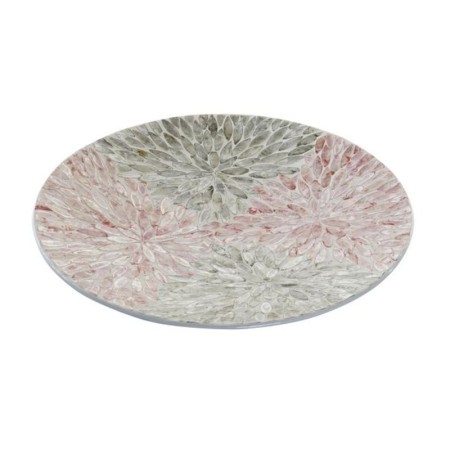 Centre de Table DKD Home Decor Mosaïque Nacre noire Fibre méditerranéen (46 x 46 x 6 cm) (46 x 46 x 6 cm)