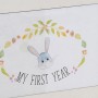 Cadre photo DKD Home Decor My Firts Year Verre Lapin Bois MDF (45 x 1 x 35 cm)