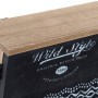 Armoire à clés DKD Home Decor Wild Style Noir Verre Bois MDF (22 x 7 x 26 cm)