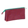 Trousse d'écolier Safta Pata de gallo coral 22 x 12 x 3 cm