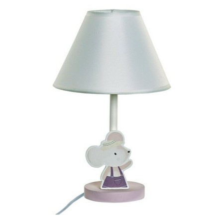 Lampe de bureau DKD Home Decor Polyester Métal Lapin Bois MDF (23 x 38 cm)