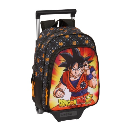 Mochila Escolar con Ruedas Dragon Ball Negro 27 x 33 x 10 cm