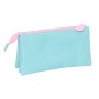 Trousse Fourre-Tout Triple Munich Heaven Bleu ciel 22 x 12 x 3 cm