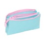 Trousse Fourre-Tout Triple Munich Heaven Bleu ciel 22 x 12 x 3 cm