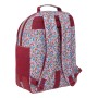 Mochila Escolar Nait Nait Flowers Burdeos 32 x 42 x 15 cm