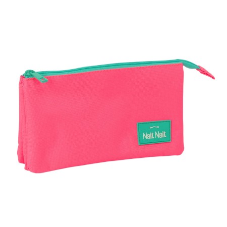 Portatodo Triple Nait Nait Rosa fluor Rosa 22 x 12 x 3 cm