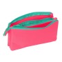 Portatodo Triple Nait Nait Rosa fluor Rosa 22 x 12 x 3 cm