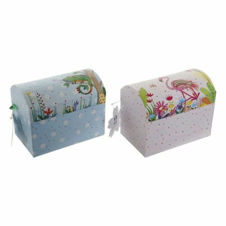 Boîte à bijoux DKD Home Decor Carton Miroir (16 x 10 x 13 cm) (2 pcs)