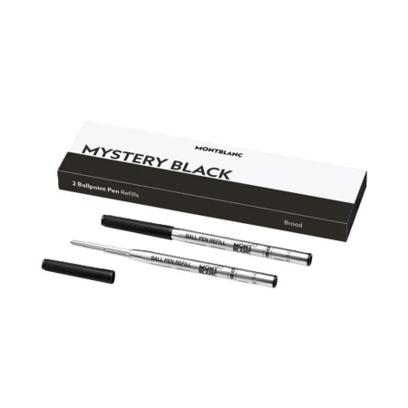 Recambio para bolígrafo Montblanc MISTERY BLACK Negro (2 Unidades)