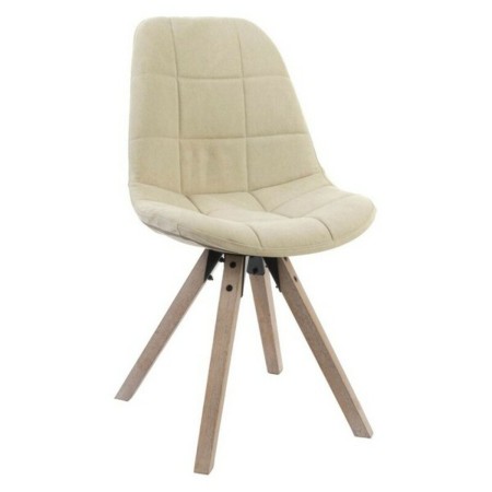 Chaise de Salle à Manger DKD Home Decor Polyester Coton Bois (47 x 55 x 85 cm)