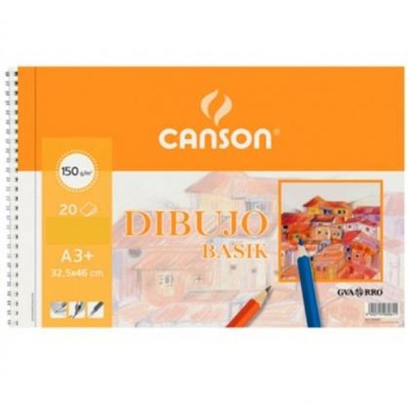 Bloc de dibujo Canson Basik Blanco 20 Hojas Liso Microperforado