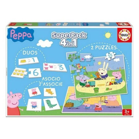 Juego Educativo Peppa Pig SuperPack 4 in 1 Educa 16229