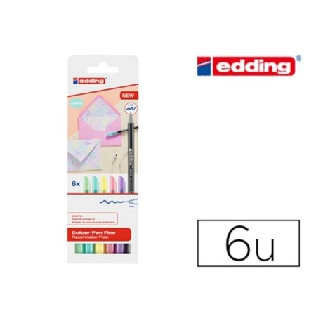 Mapamundi para Rascar Edding 1200 Multicolor (6 Piezas) (6 Unidades)