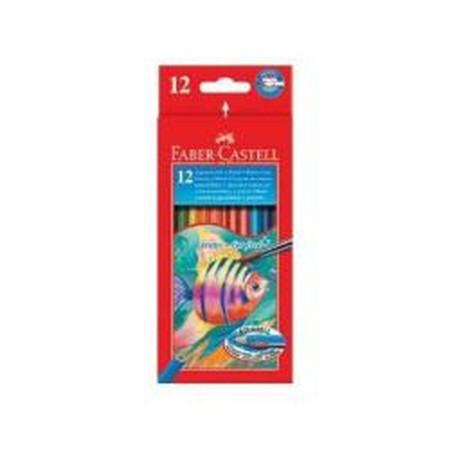 Lápices de Colores Acuarelables Faber-Castell 114413 Multicolor (12 Unidades)