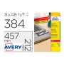 Etiquetas Avery L6009-8 Plateado Poliéster PVC