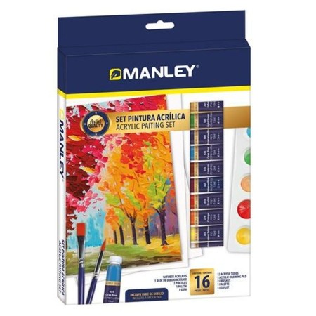 Set de Pintura Acrílica Manley MDV00100 16 Piezas