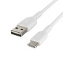 Cable USB A a USB-C Belkin CAB001BT2MWH Blanco 2 m (1 unidad)