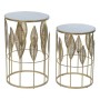 Table d'appoint DKD Home Decor Volets Métal Marbre (2 pcs) (42 x 42 x 65 cm) (37 x 54,5 x 37 cm)