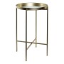 Table d'appoint DKD Home Decor Miroir Métal (Ø 37 cm) (37 x 37 x 60 cm)