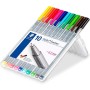 Set de Rotuladores Staedtler 10 Triplus Fineliner 334 Gris Multicolor (10 Piezas)