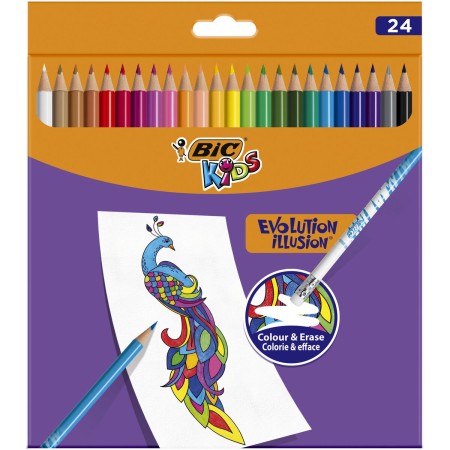 Lápices de colores Bic 987869 Multicolor Borrable 24 Piezas