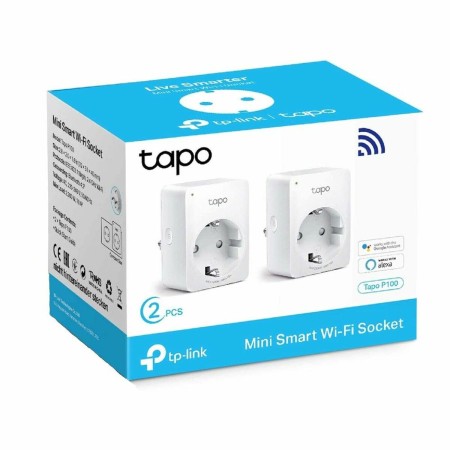 Enchufe Inteligente TP-Link Tapo P100 2-pack 2900W Wi-Fi 220 V 220-240 V 13 A 10 A Blanco (2 uds)