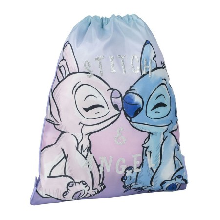 Bolsa Mochila con Cuerdas Stitch Lila 39 x 30 cm