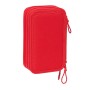 Plumier Triple Atlético Madrid Rojo 12,5 x 19,5 x 5,5 cm 36 Piezas