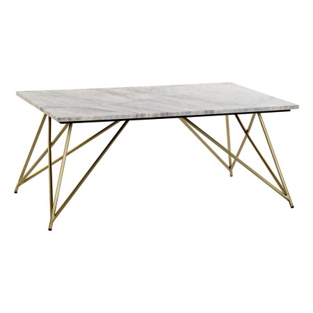 Table d'appoint DKD Home Decor Doré Blanc Marbre Fer (100 x 61 x 42 cm)