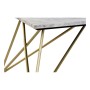 Table d'appoint DKD Home Decor Doré Blanc Marbre Fer (100 x 61 x 42 cm)