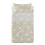 Juego de Sábanas HappyFriday Basic Kids Clouds Beige Cuna de Bebé 2 Piezas