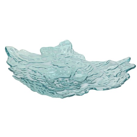 Centre de Table Romimex Turquoise verre 45 x 10 x 45 cm