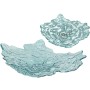 Centre de Table Romimex Turquoise verre 45 x 10 x 45 cm