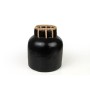 Vase Romimex Noir Naturel Céramique Rotin 8 x 20 x 18 cm