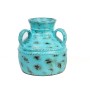 Vase Romimex Turquoise Céramique 28 x 30 x 26 cm Avec des poignées