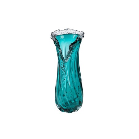 Vase Romimex Turquoise verre 17 x 41 x 17 cm