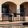 Conjunto de Mesa con Sillas Resol Raff Negro 3 Piezas