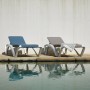 Conjunto de Mesa con Tumbonas Resol Marina + Andorra Blanco Azul marino Moderno 3 Piezas