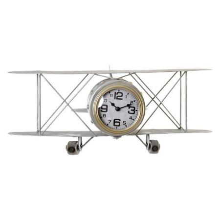 Horloge de table DKD Home Decor Métal Avion Bois MDF (48 x 33 x 19 cm)