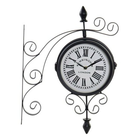 Horloge Murale DKD Home Decor Noir Métal (33 x 9 x 47 cm)