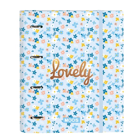 Carpeta de anillas Moos Lovely Azul claro A4