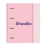 Carpeta de anillas Benetton Vichy Rosa claro A4