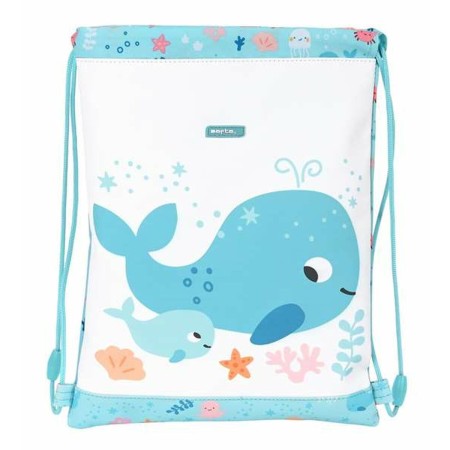 Bolsa Mochila con Cuerdas Safta Ballenita 26 x 34 x 1 cm