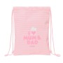 Bolsa Mochila con Cuerdas Safta Love Rosa 26 x 34 x 1 cm