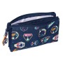 Trousse Fourre-Tout Triple Buzz Lightyear Blue marine 22 x 12 x 3 cm