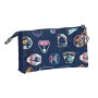 Trousse Fourre-Tout Triple Buzz Lightyear Blue marine 22 x 12 x 3 cm