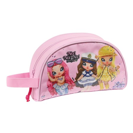 Trousse de Toilette Safta Sparkles Rose clair Paillettes 26 x 16 x 9 cm