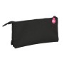 Trousse Fourre-Tout Triple Kappa Noir 22 x 12 x 3 cm