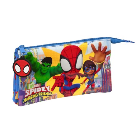 Portatodo Triple Spidey Team Up Azul 22 x 12 x 3 cm