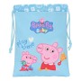 Sac à dos serré par des ficelles Peppa Pig Baby Bleu clair 20 x 25 cm